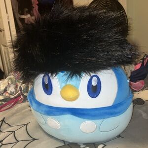 Black Faux Fur Pom Pom hat